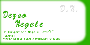 dezso negele business card